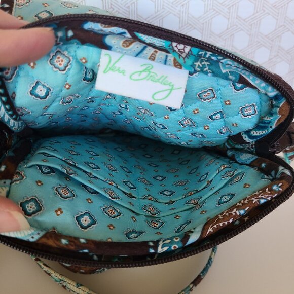 Vera Bradley Hipster Java Blue Floral Cross-Body Bag Adjustable Strap Retired - Picture 6 of 10